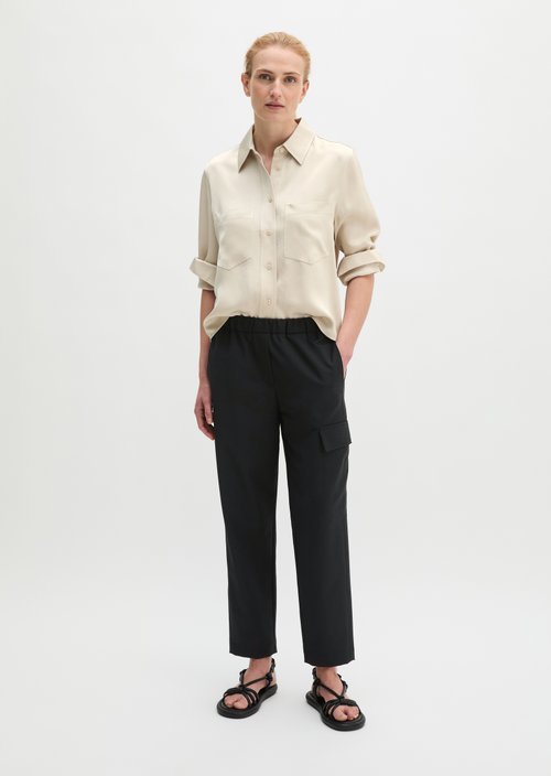 Pull-on cargo pants regular — Black