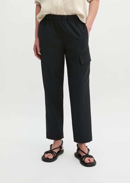 Pull-on cargo pants regular — Black
