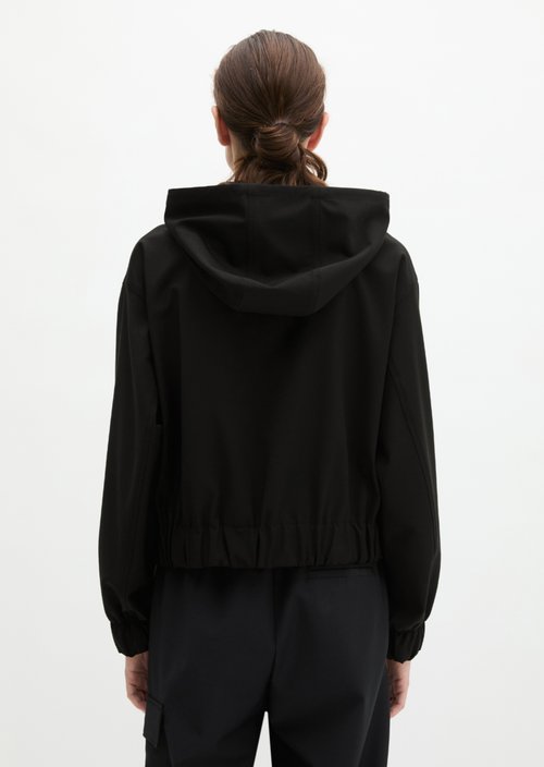 Regular hooded blouson — Black