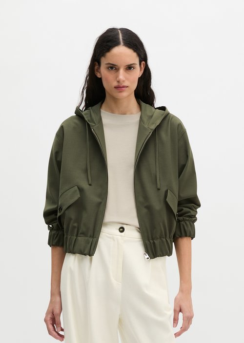 Regular hooded blouson — Wild Olive