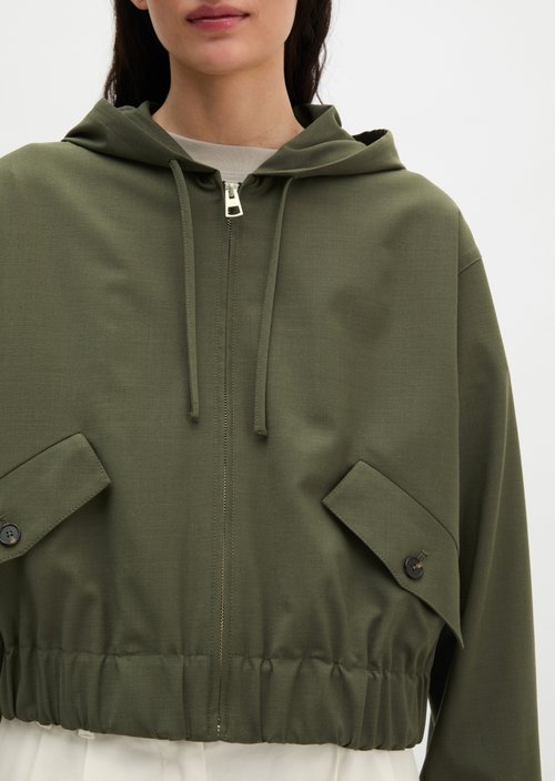 Regular hooded blouson — Wild Olive