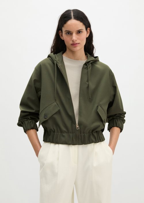 Regular hooded blouson — Wild Olive