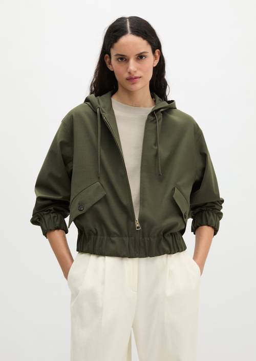 Kapuzen-Blouson regular Wild Olive in Frontalansicht
