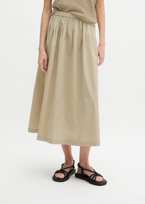 Flared skirt — Linen Beige