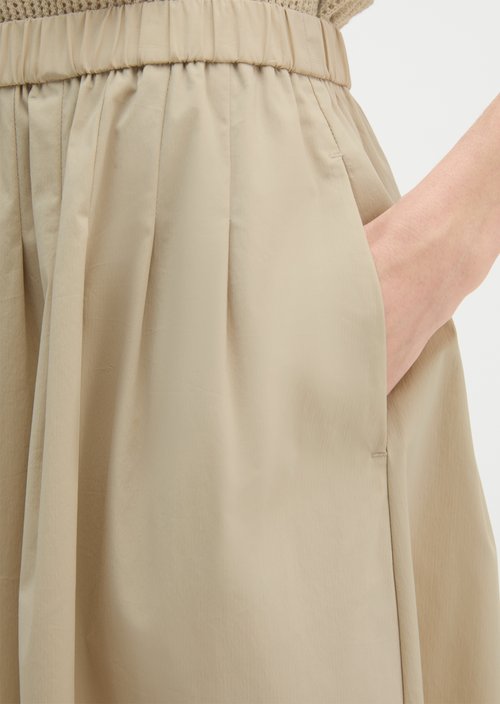 Flared skirt — Linen Beige
