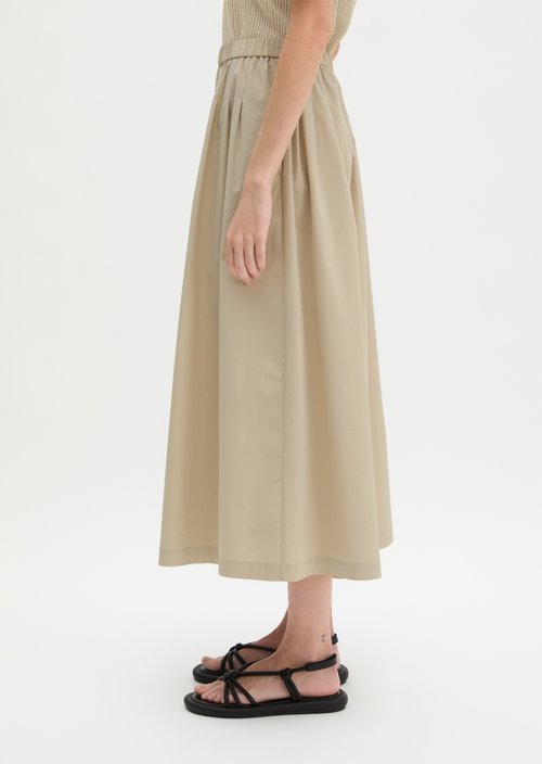 Flared skirt — Linen Beige