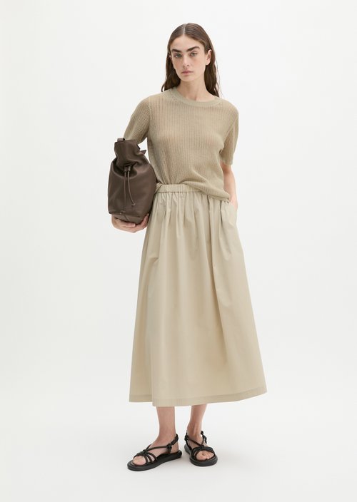 Flared skirt — Linen Beige