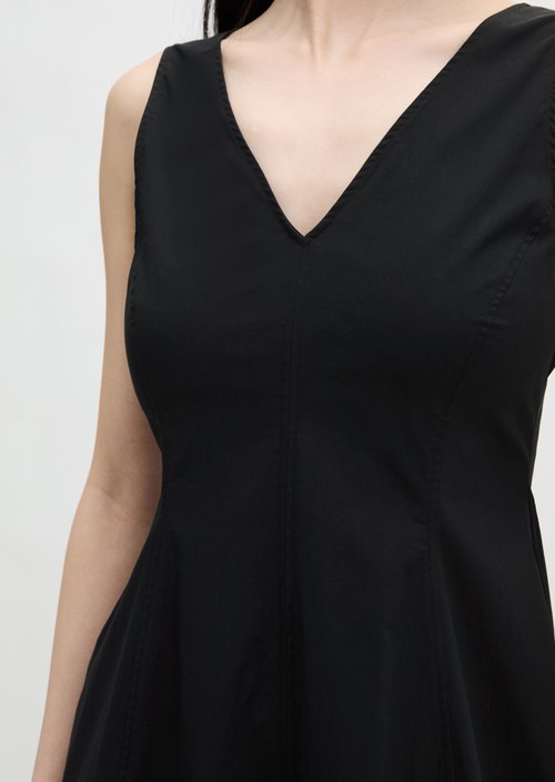 Dress with flared skirt — Black