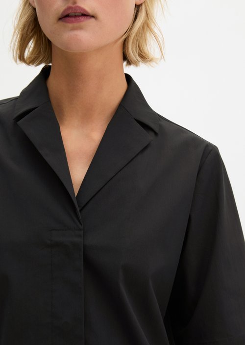 Crop blouse relaxed — Black