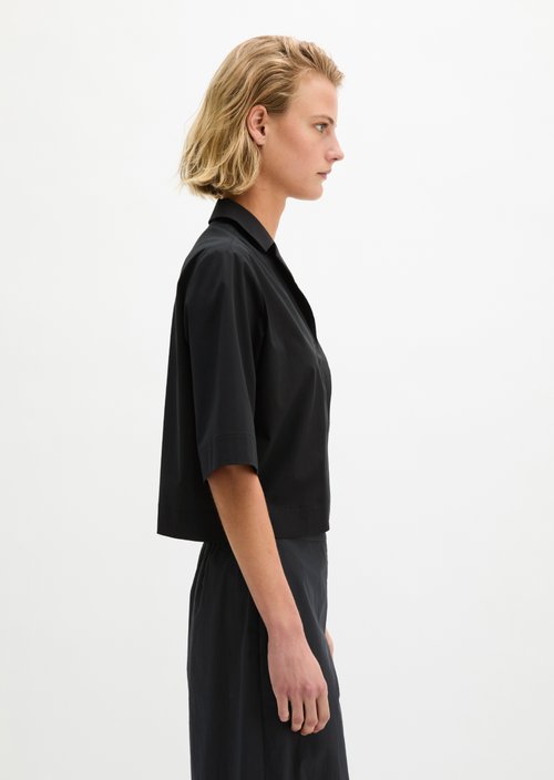 Crop blouse relaxed — Black