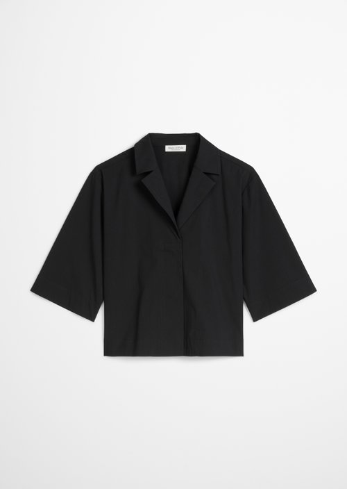 Crop blouse relaxed — Black