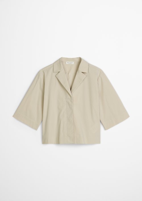 Crop blouse relaxed — Linen Beige