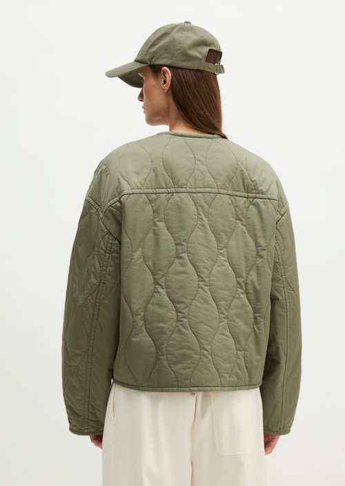 Relaxed cotton quilted jacket — Pure Sage (alternate view)