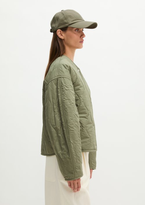 Relaxed cotton quilted jacket — Pure Sage