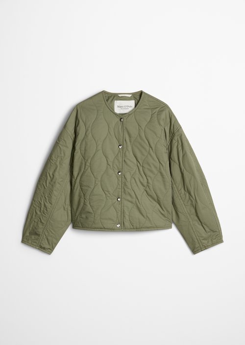 Relaxed cotton quilted jacket — Pure Sage