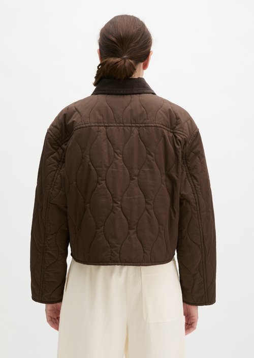 Barn-style regular cotton quilted jacket — Mossy Earth