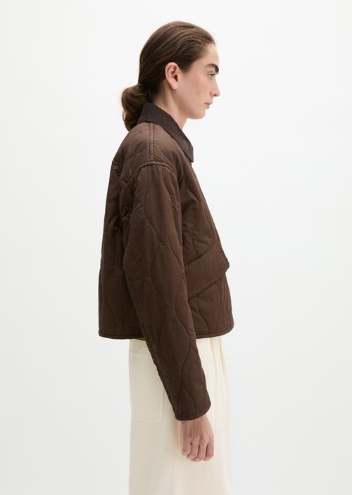 Barn-style regular cotton quilted jacket — Mossy Earth