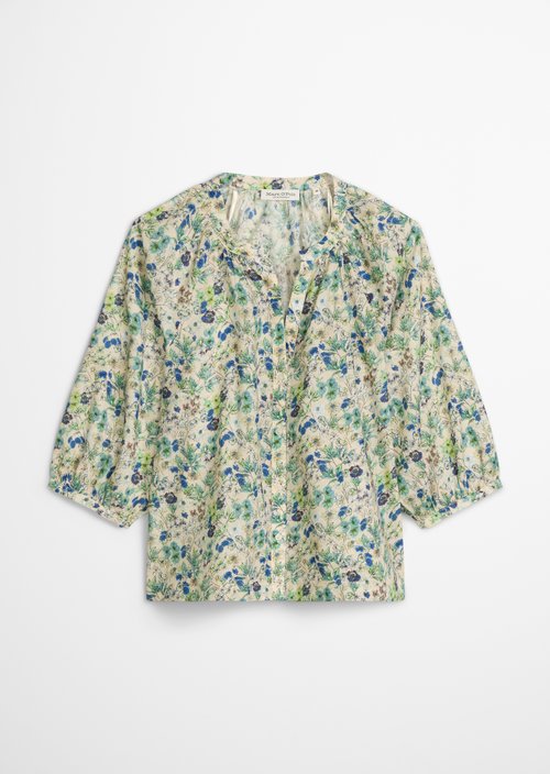 Relaxed print blouse — Light Beige