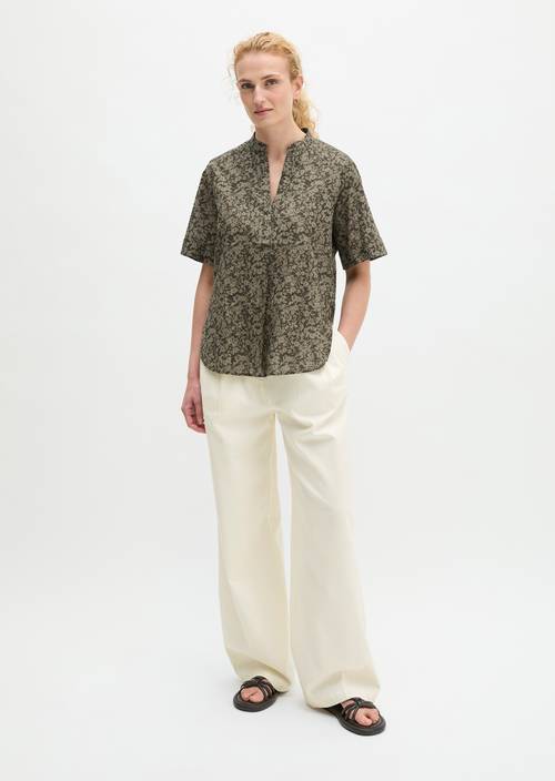 Blouse relaxed Dark Green en vue de face