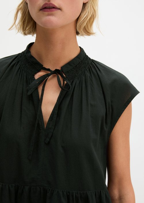 Tiered dress A-Shape — Black
