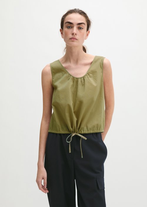 Sleeveless blouse regular — Pure Sage