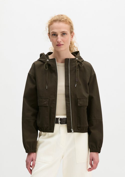 Outdoor jacket with hood relaxed — Mossy Earth