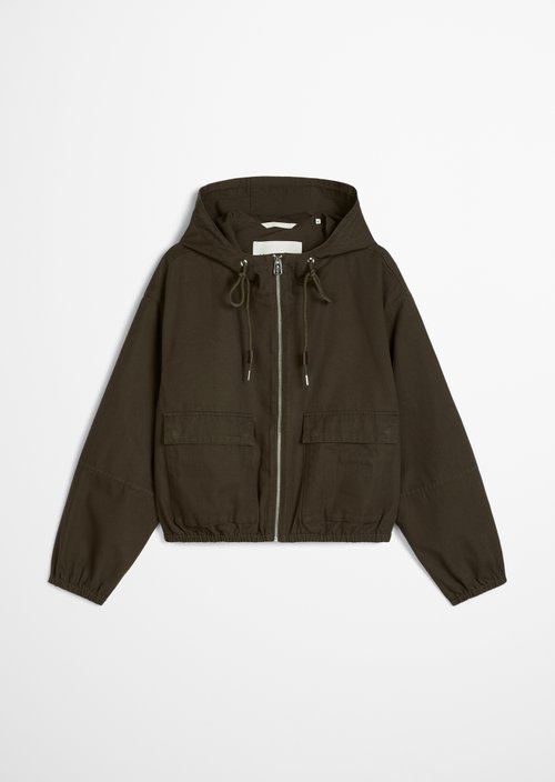 Outdoor jacket with hood relaxed — Mossy Earth