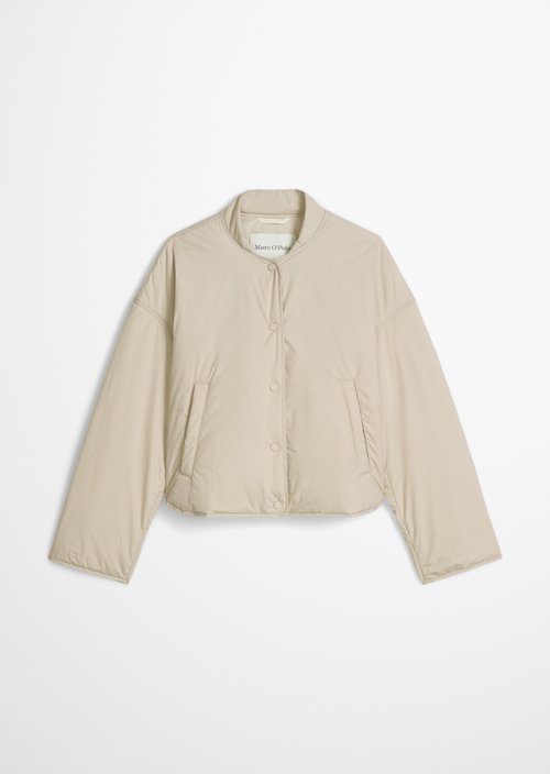 Quilted jacket regular — Linen Beige