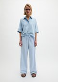 Denim pull-on pants wide with Tencel™ Lyocell - blue | Wide-leg