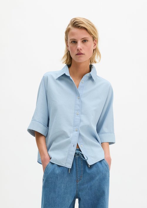 Relaxed denim blouse — Light Blue