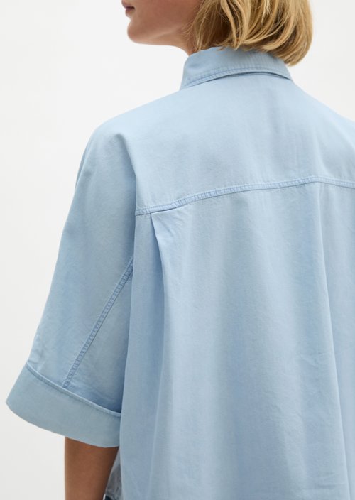 Relaxed denim blouse — Light Blue