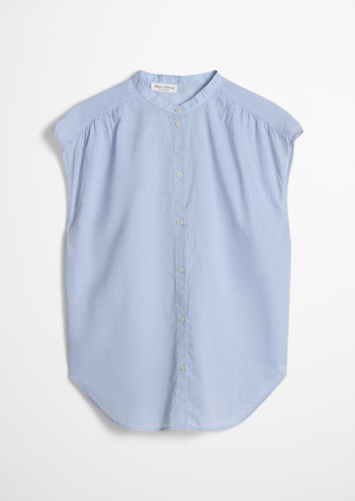 Relaxed sleeveless blouse — Morning Blue