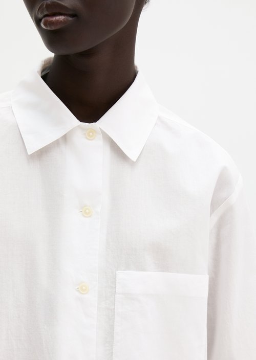 Regular blouse with bow detail — White