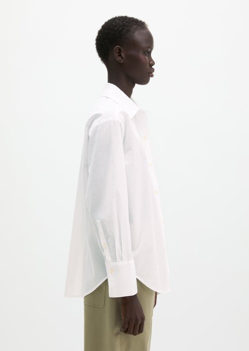 Regular blouse with bow detail — White