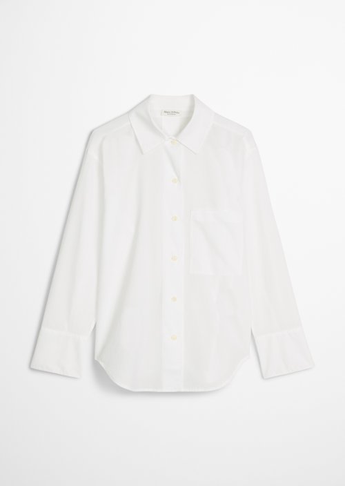 Regular blouse with bow detail — White