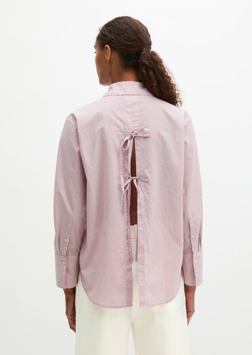 Regular blouse with bow detail — Mild Rose
