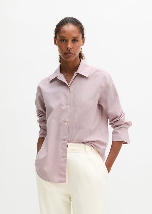 Regular blouse with bow detail — Mild Rose