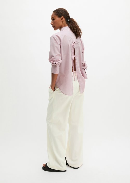 Regular blouse with bow detail — Mild Rose