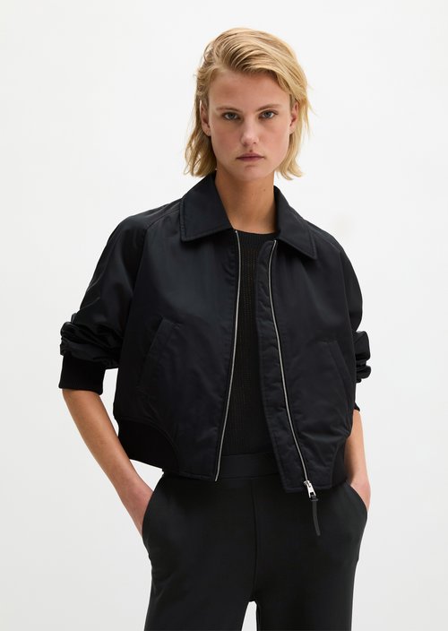 Regular aviator-style blouson — Black