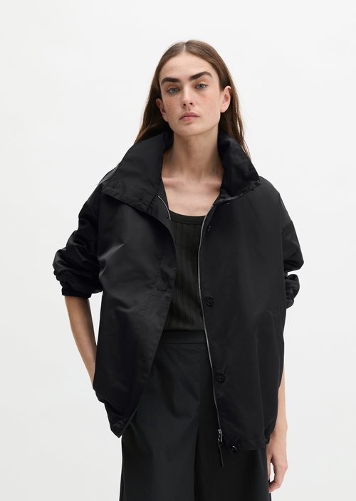 Long blouson loose — Black