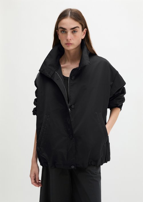 Long blouson loose — Black