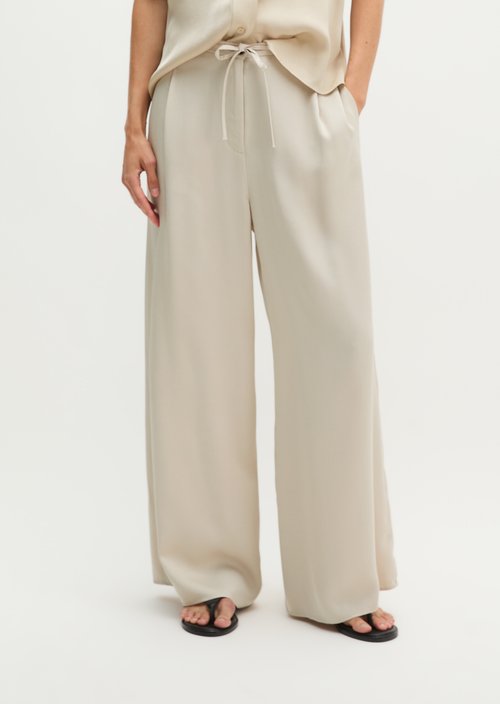 Wide pants — Linen Beige