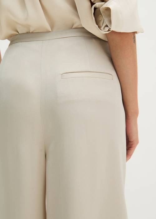 Pantalon large Linen Beige en vue détaillée