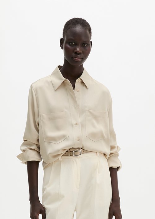 Overshirt relaxed — Linen Beige