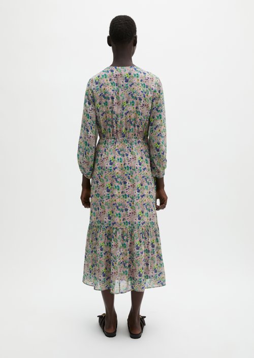 Print dress flared — Light Pink