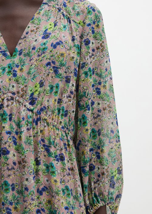 Print dress flared — Light Pink