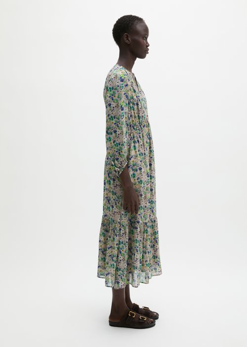 Print dress flared — Light Pink