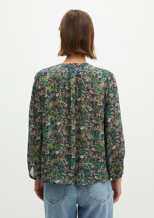 Relaxed print blouse — Medium Brown
