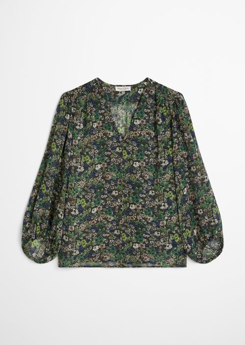 Relaxed print blouse — Medium Brown