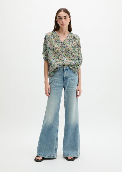 Relaxed print blouse — Light Pink
